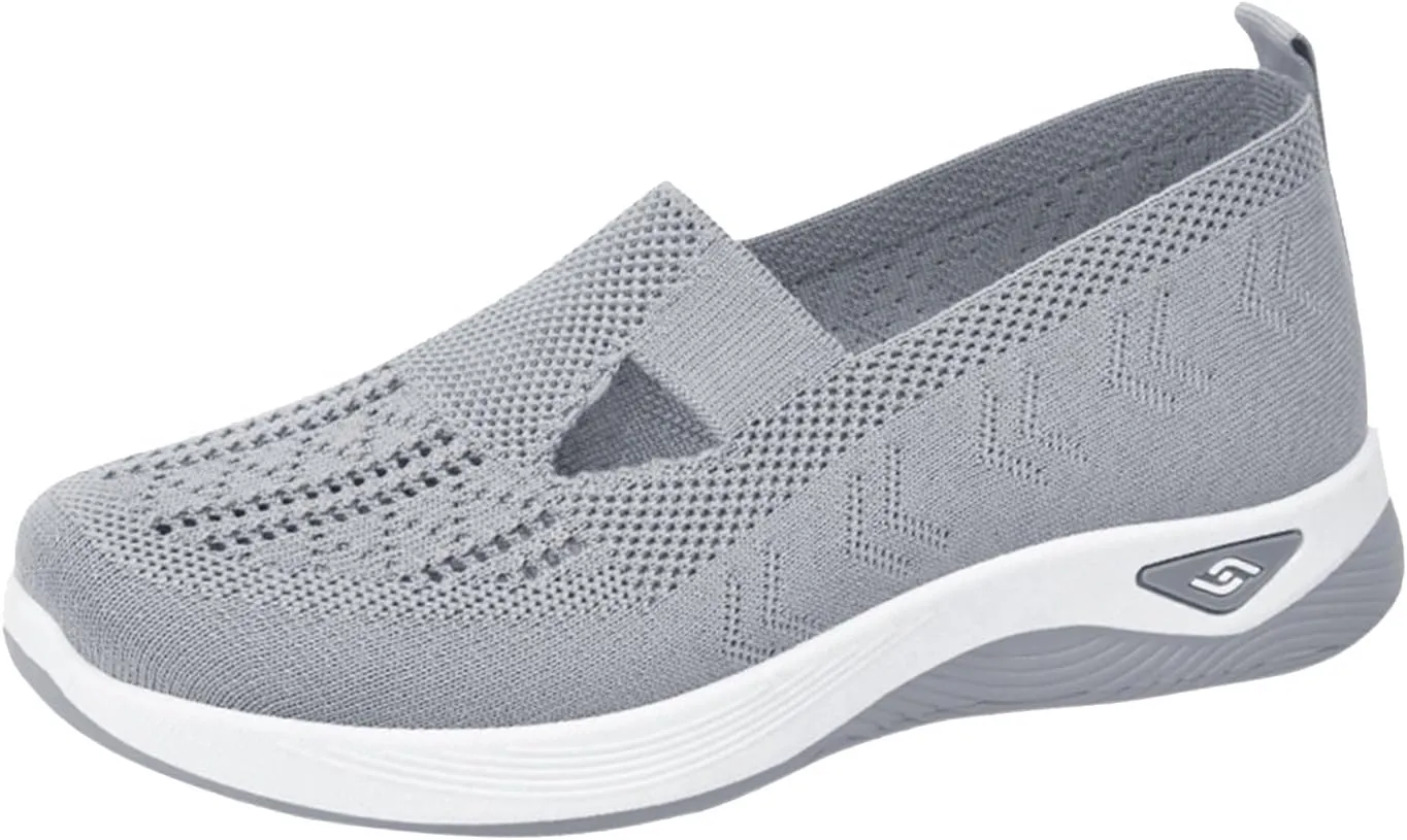 Orthopedic Sneakers for Women 2025 Slip on Sneaker Womens Lightweight Breathable Walking Shoes Orthotic Tennis Arch Support Comfort Walk Shoe for Workout Travelling