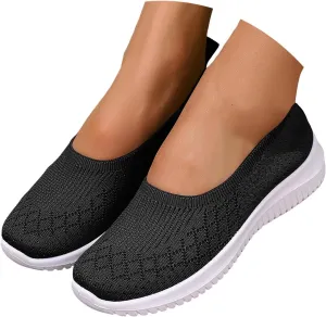 Orthopedic Walking Shoes for Women 2025,Women's Slip-On Breathable Mesh Sneakers Lightweight Shoe Casual Wear Comfortable Anti-Slip Loafers for Everyday