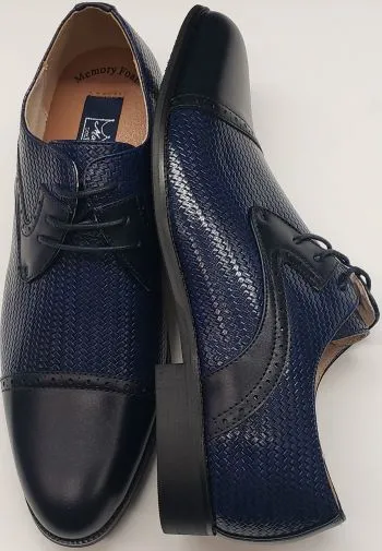 Orwell -- Men's Cap Toe Dress Oxford -- Navy Blue