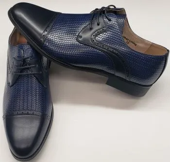 Orwell -- Men's Cap Toe Dress Oxford -- Navy Blue