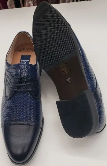 Orwell -- Men's Cap Toe Dress Oxford -- Navy Blue