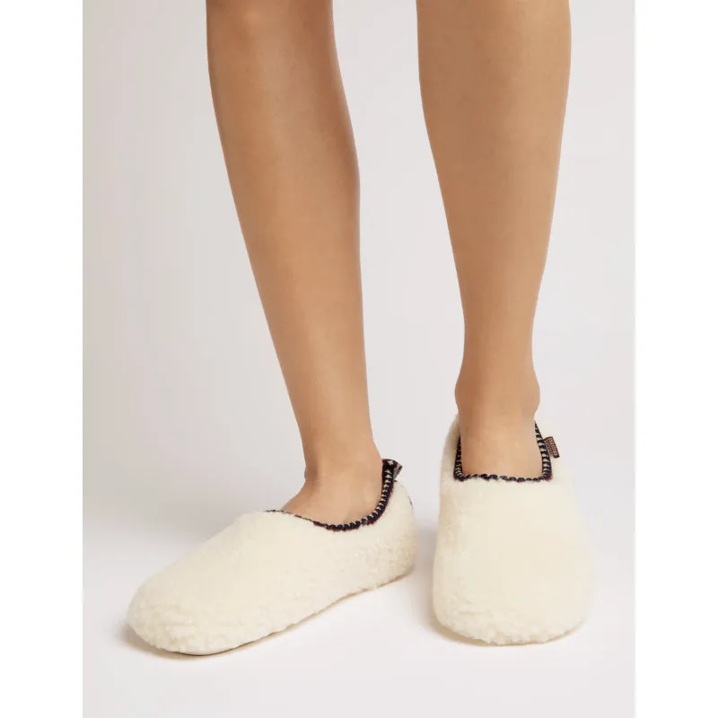 Penelope Chilvers Peaseblossom Fleece Ladies Slipper - Milk