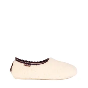 Penelope Chilvers Peaseblossom Fleece Ladies Slipper - Milk