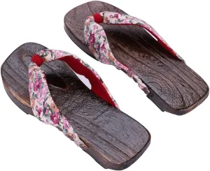 PENINSULA LOVE Women Japanese Clogs Slippers Home Slippers Japanese Flip Flops Wooden Geta Sandals Summer Wooden Sandals