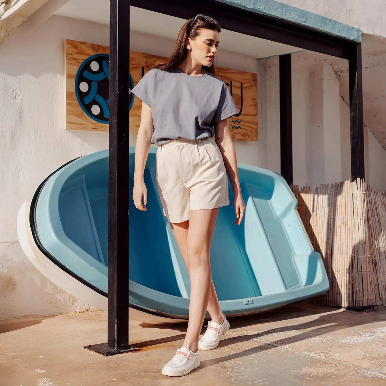 PITAS Sirmione Loafers for Women | Comfortable Casual Shoes | Women??s Ultralight Slip-On Shoes | Navy