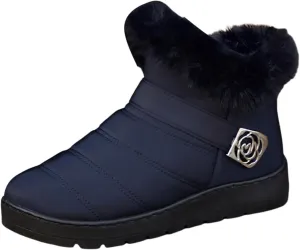 Platform Boots Snow Boots for Women Winter Warm Waterproof Plush Insulation Flat Bottom Short Boots Comfy Outdoor