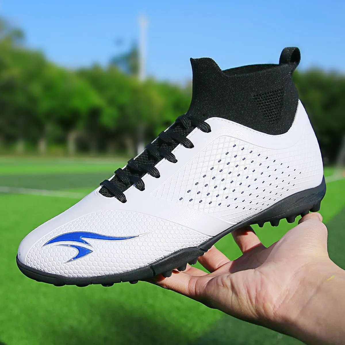 Professional Men's Outdoor Indoor Training Sports Football Shoes, Lightweight and Breathable Cleats Shoes