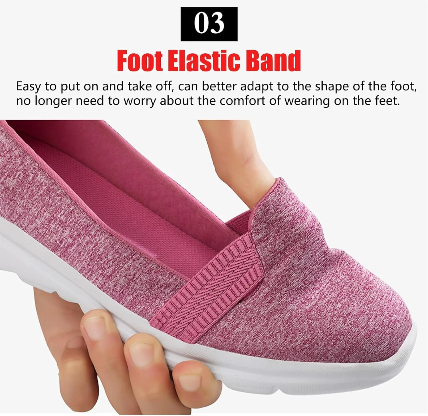 SACFOF Women's Comfortable Orthopedic Slip On Walking Shoes Lightweight Non Slip Sneakers Breathable Casual Soft Sole Travel Work Jogging Tennis Shoes