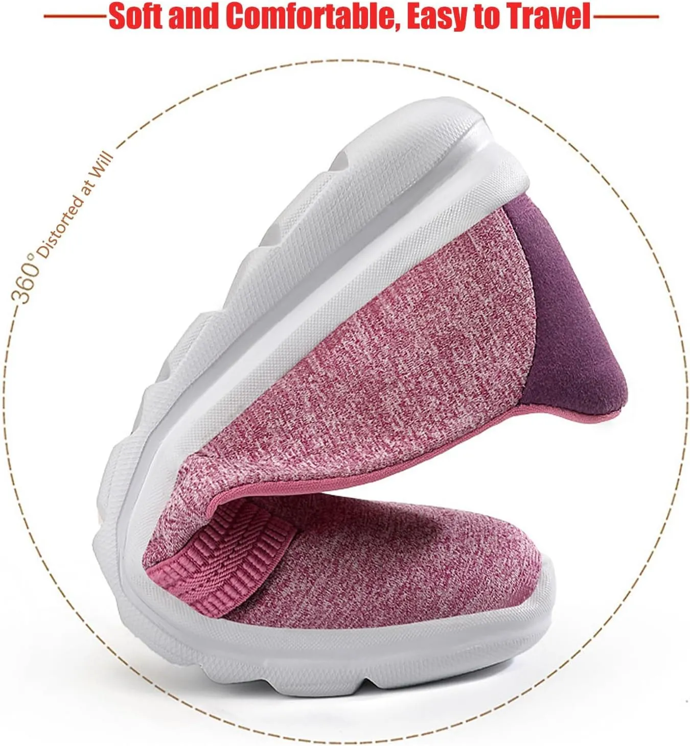 SACFOF Women's Comfortable Orthopedic Slip On Walking Shoes Lightweight Non Slip Sneakers Breathable Casual Soft Sole Travel Work Jogging Tennis Shoes