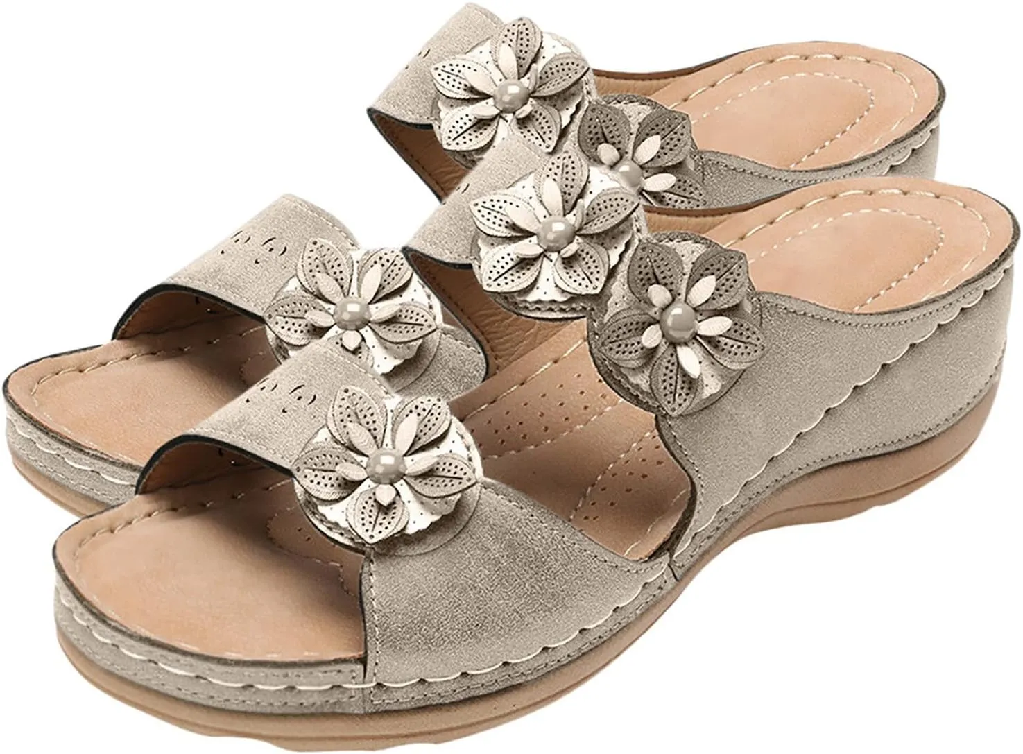 Sandalias para Mujer Elegantes, Womens Sandals Orthopedic Open Toe Sandals Retro Anti Slip Comfy Breathable Shoes