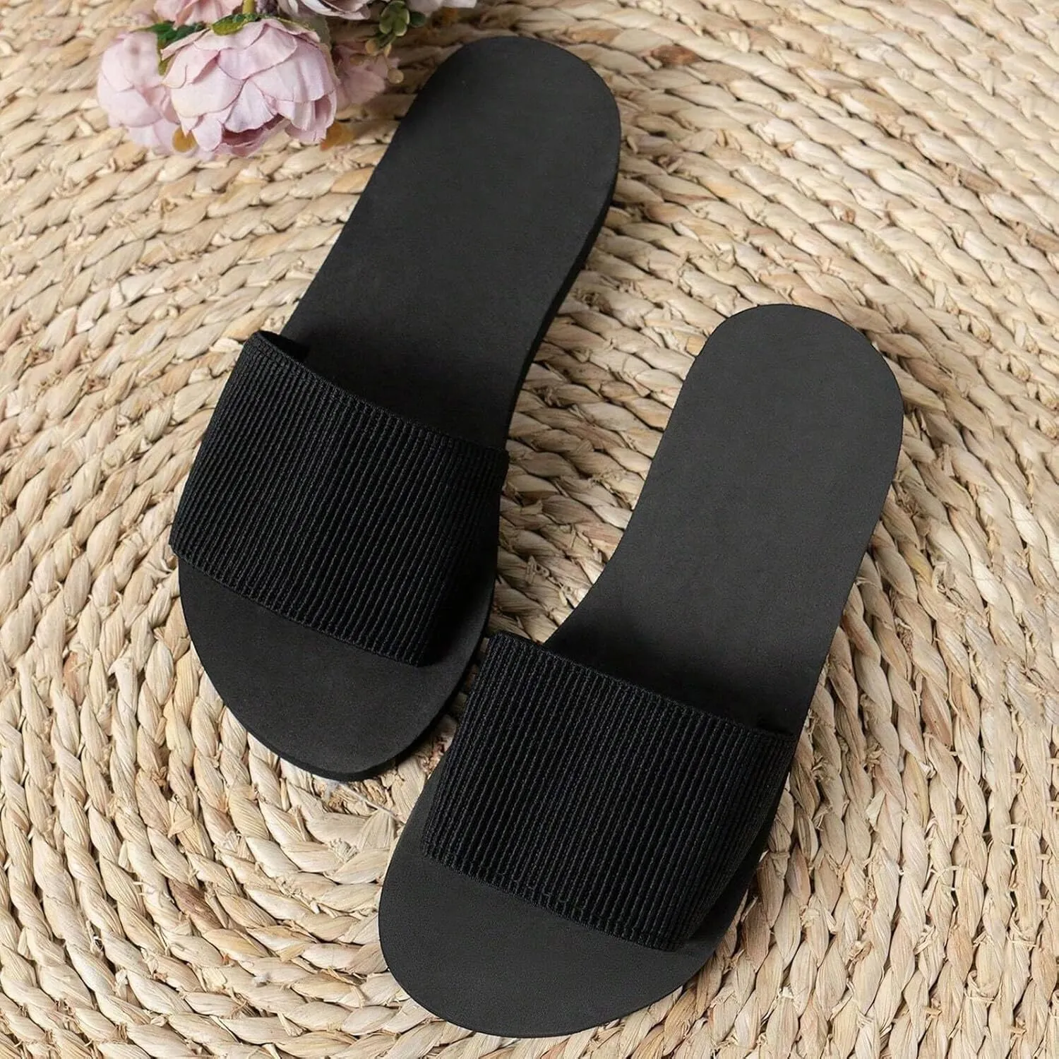 Sandals for Women Comfortable Yoga Mat Non-Slip Women's Slide Sandal Casual Summer Arch Support Beach Slippers Dressy