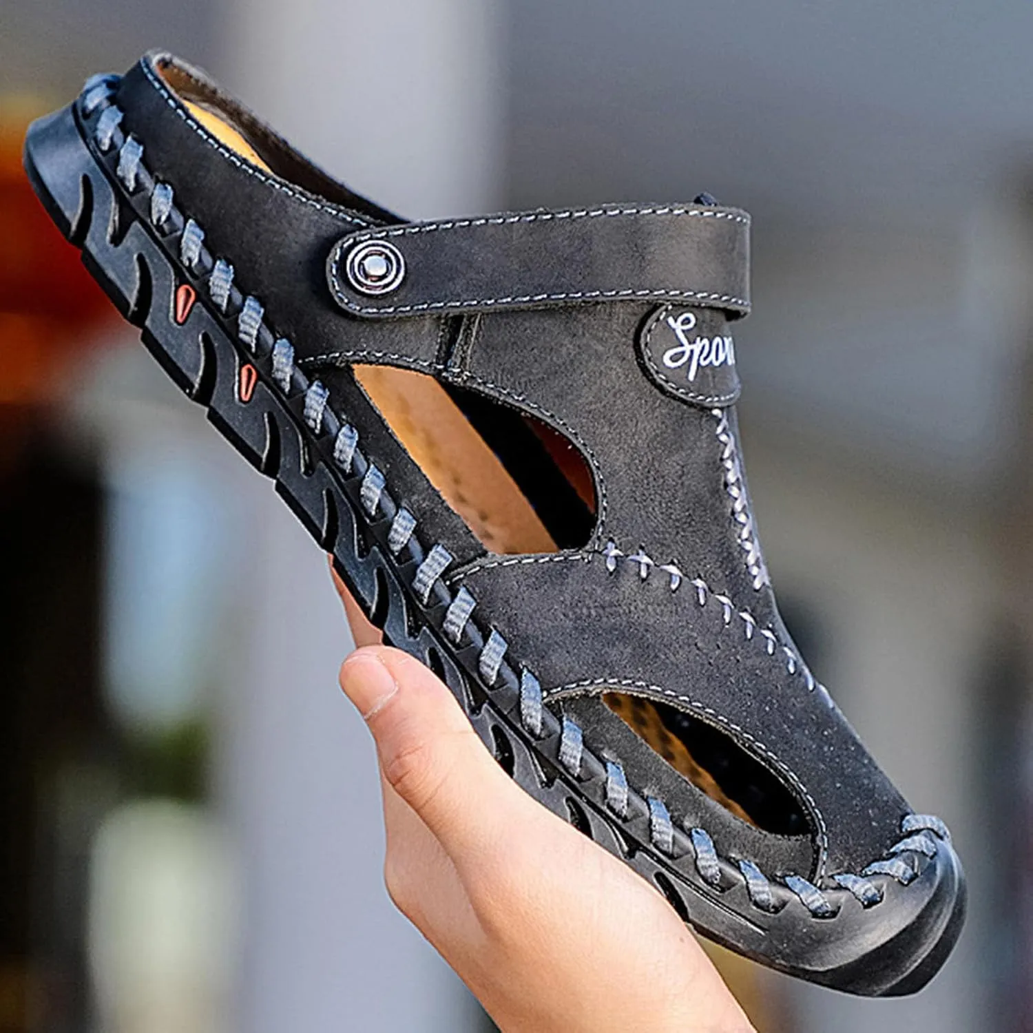 Sandals Men, Men Sandals Vintage Handmade Closed Toe Summer Outdoor Hiking Sports Shoes Fisherman Water Sandal 2025