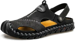 Sandals Men, Men Sandals Vintage Handmade Closed Toe Summer Outdoor Hiking Sports Shoes Fisherman Water Sandal 2025