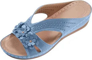 Sandals Womens Casual Slide Shoes Slip On Dressy Summer Wedge Platform Sandals Comfortable Arch Support Beach Sandal