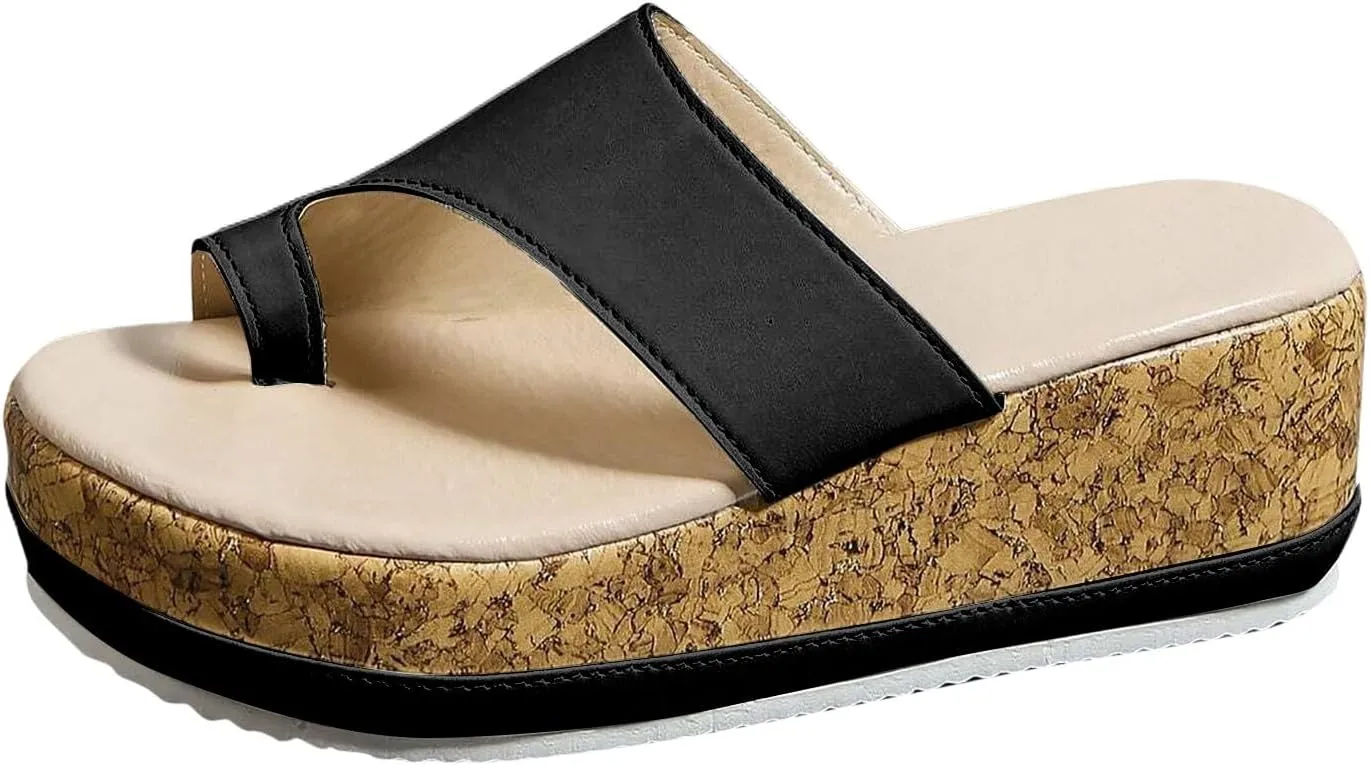 Sandals Women's Summer Comfortable Platform Mules Breathable Beach Outdoor Shoes Trendy