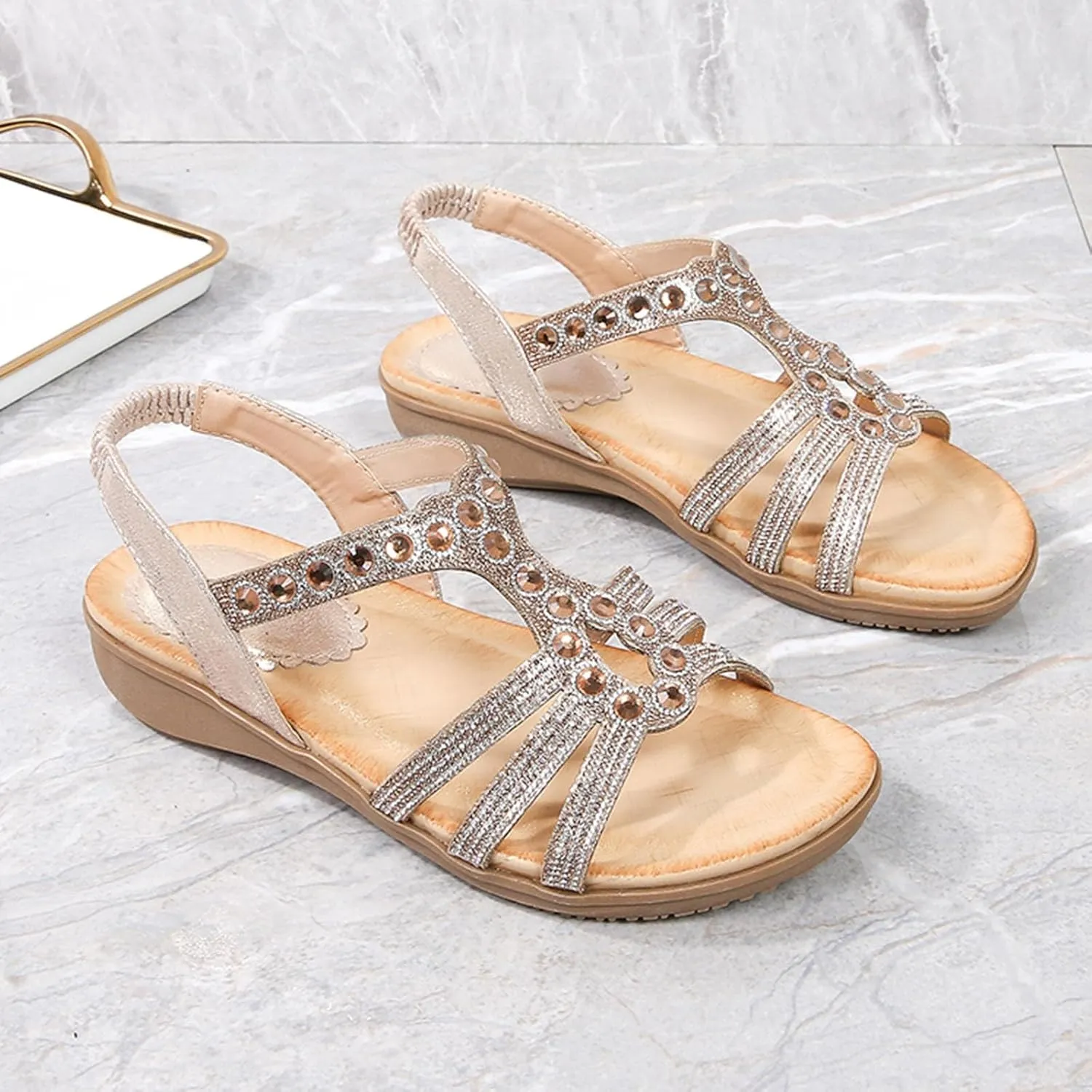 Sandals Women's Summer Elegant, Orthopaedic Shoes Women, Breathable Toe Sandals, Comfortable Leisure, Trendy Outdoor Beach Slippers
