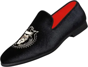 Santimon Men's Loafers Dress Shoes Slip On Driving Tuxedo Lion Head Walking Shoes