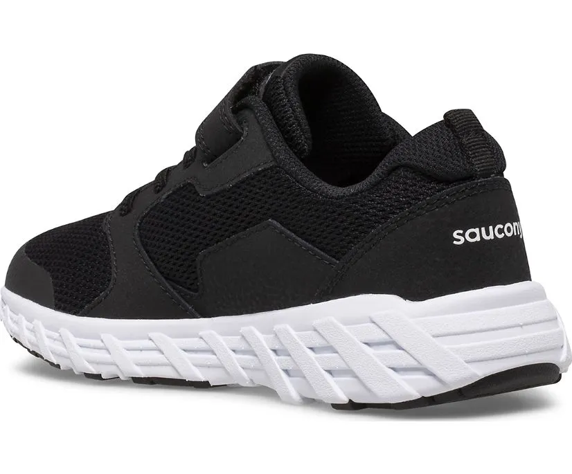 Saucony Wind 2.0 | Black/White Kids Big Kid Sneakers