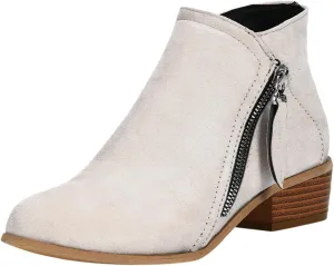 SBGMoSJ Wedge Boots for Women Ankle Booties White Ankle Boots for Wide Feet Black Pointed Toe Booties for Women Low Heel 80s Style Ankle Boots for Women Botines Para Mujer Elegantes Tacon Bajo