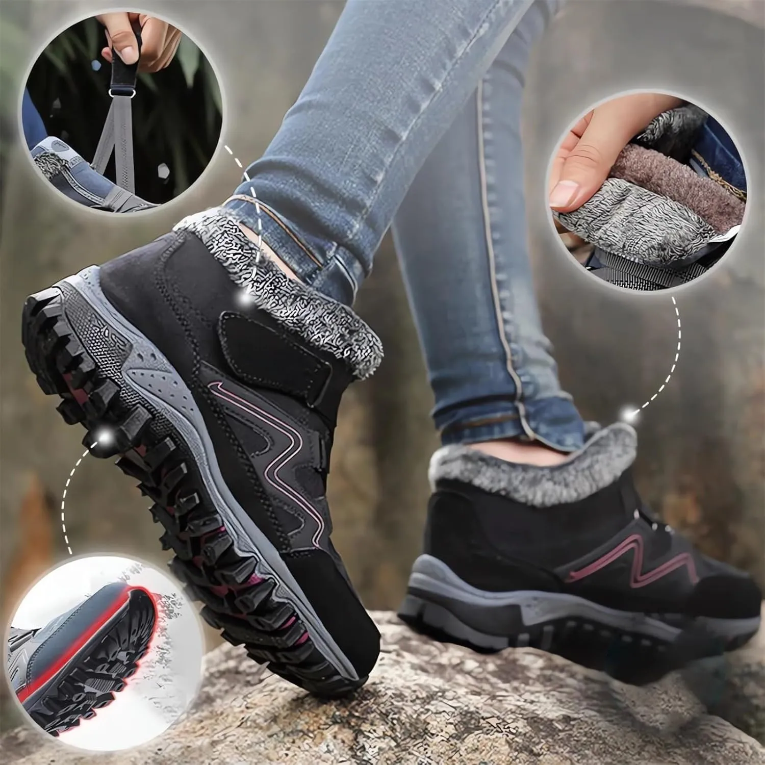 Size 11 Long Waterproof Women Snow Boot Womens Winter Boots Wide Width Waterproof Womens Winter Boots Knee High Women's Winter Boot Botas Para Mujer De Invierno Para La Nieve