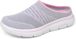 Slip On Mules Breathable Mesh Slip On Clogs Wide Width Lightweight Sneakers Comfort Walking Mules Shoes for Women Men with Indoor Outdoor Anti-Skid Sole