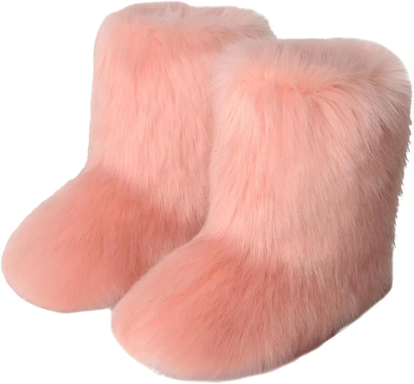 Slip on Snow Boots for Women Waterproof Womens Winter Snow Boots Slip on Fuzzy Knee High Winter Boots for Women Womens Mid Calf Fur Lined Bow Winter Snow Boots Botas Termicas Para Mujer