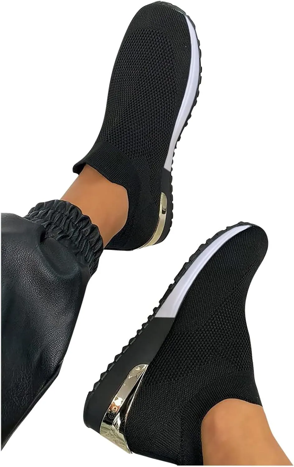 Slip On Walking Shoes for Women Non Slip Breathable Athletic Shoes Casual Comfortable Tennis Sneakers for Women
