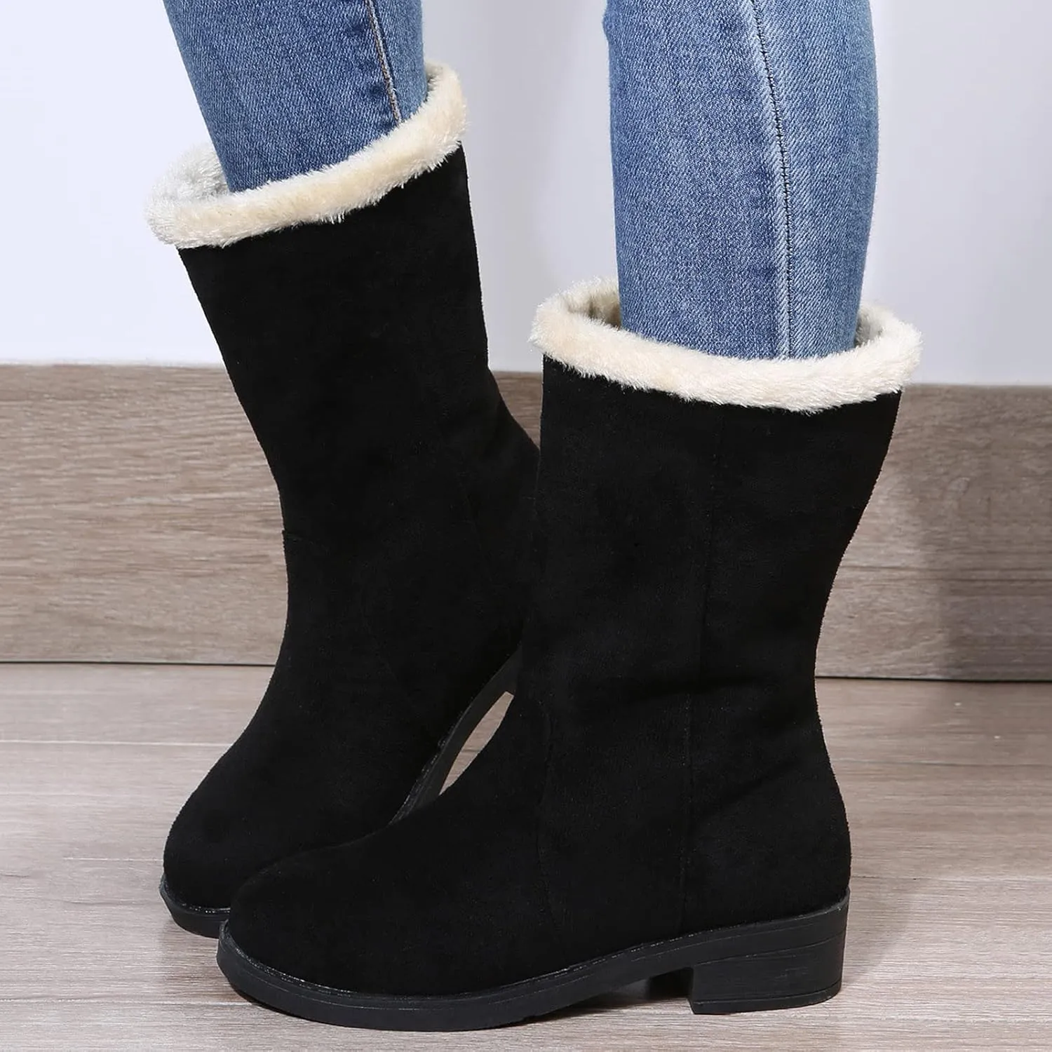 Snow Boot for Women Size 6 Snowboard Boots Womens 9.5 White Warm Winter Boots Women Wide Extra Wide Calf Winter Boots for Women Botas Para Nieve Mujer