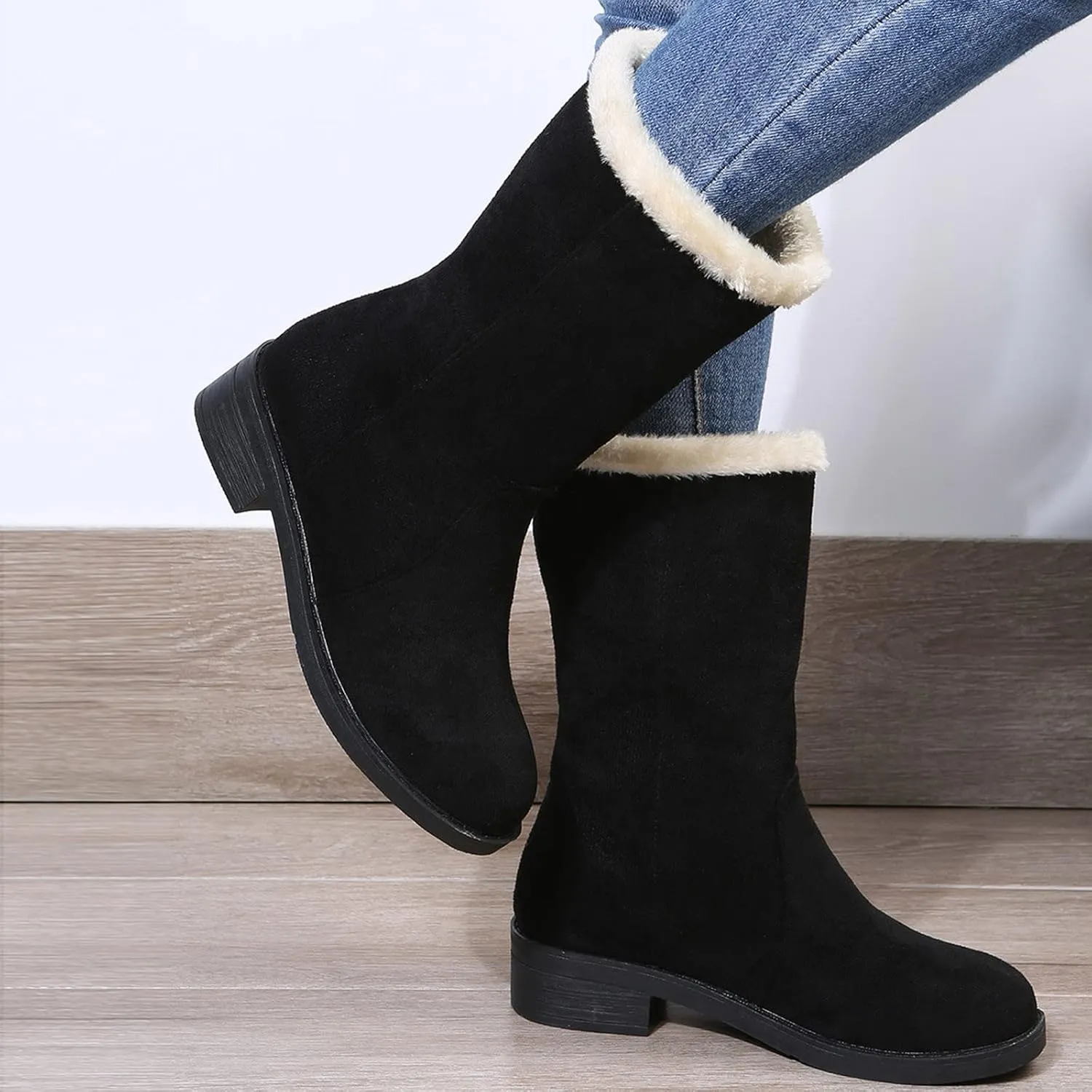 Snow Boot for Women Size 6 Snowboard Boots Womens 9.5 White Warm Winter Boots Women Wide Extra Wide Calf Winter Boots for Women Botas Para Nieve Mujer