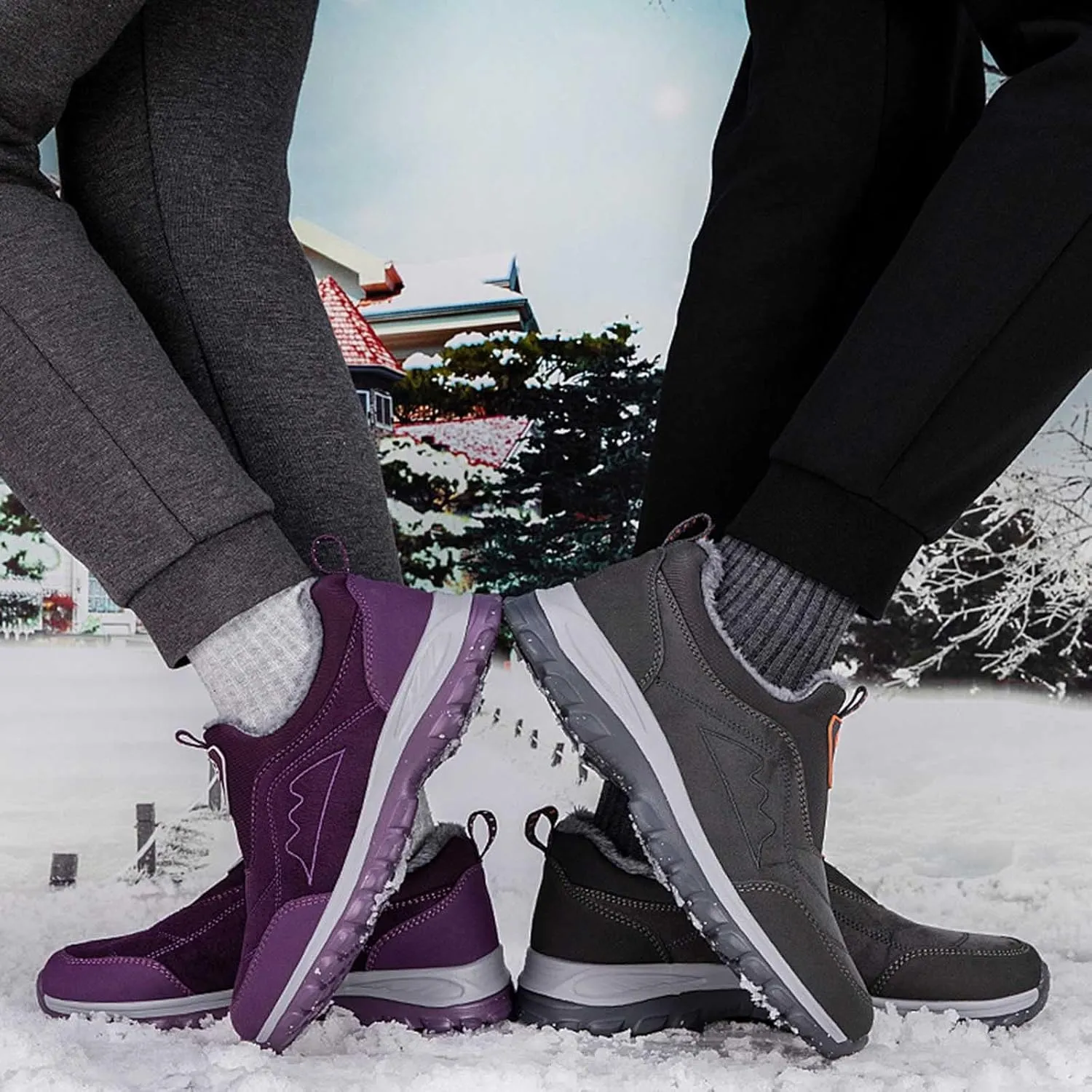 Snow Boots for Women Cute Size 11 Ankle Snow Boots Size 9 Wide for Women Winter Waterproof Booties Women Ankle Boots Womens Duck Boots Waterproof Size 11 Botas Invierno Mujer Negras