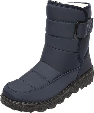 Snow Boots for Women Mid Calf Boots Women Winter Warm Outdoor Waterproof Comfortable Round Toe Platform Women Boots