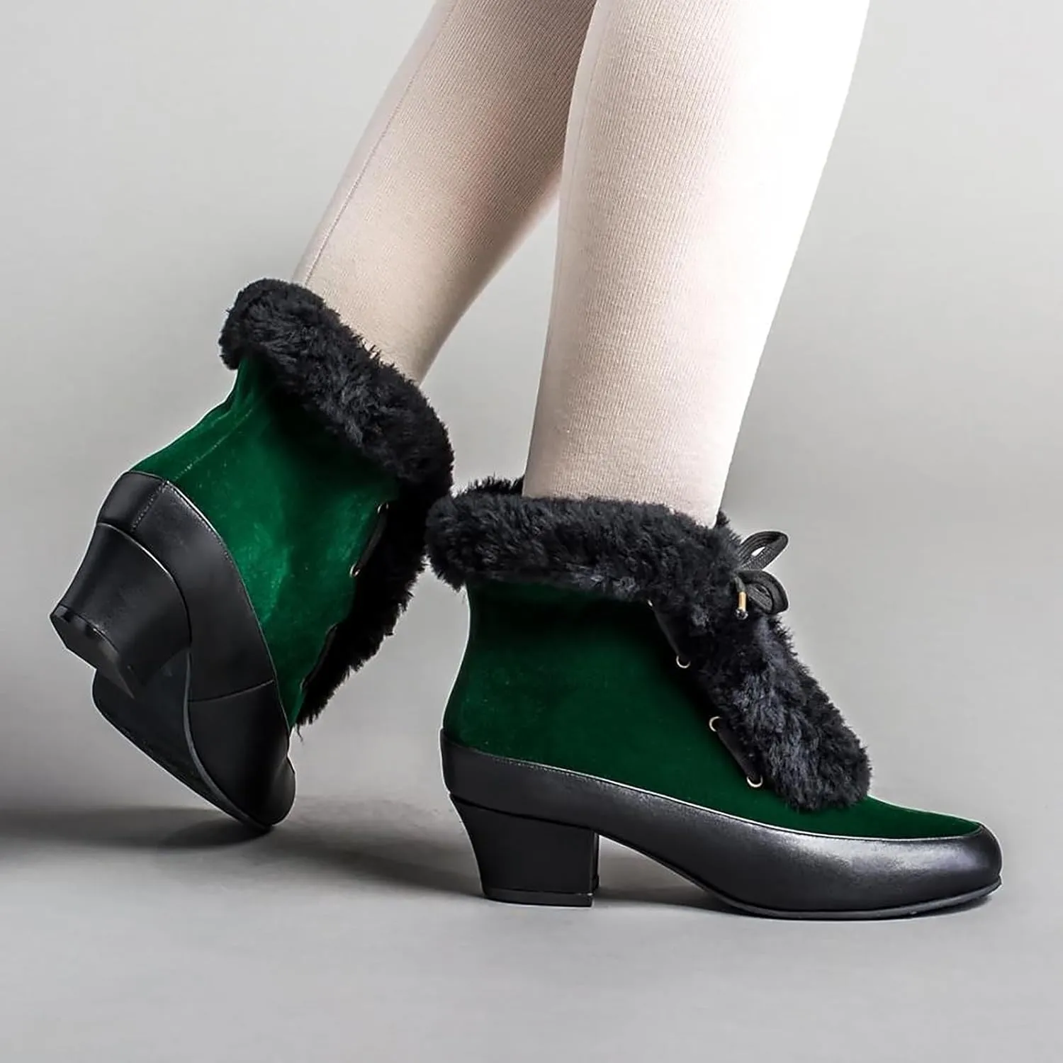 Snow Boots for Women Winter Boots 2024 Large Size Lace-Up Fuzzy Boots Warm Cotton Boots Cotton Shoes Snow Boots