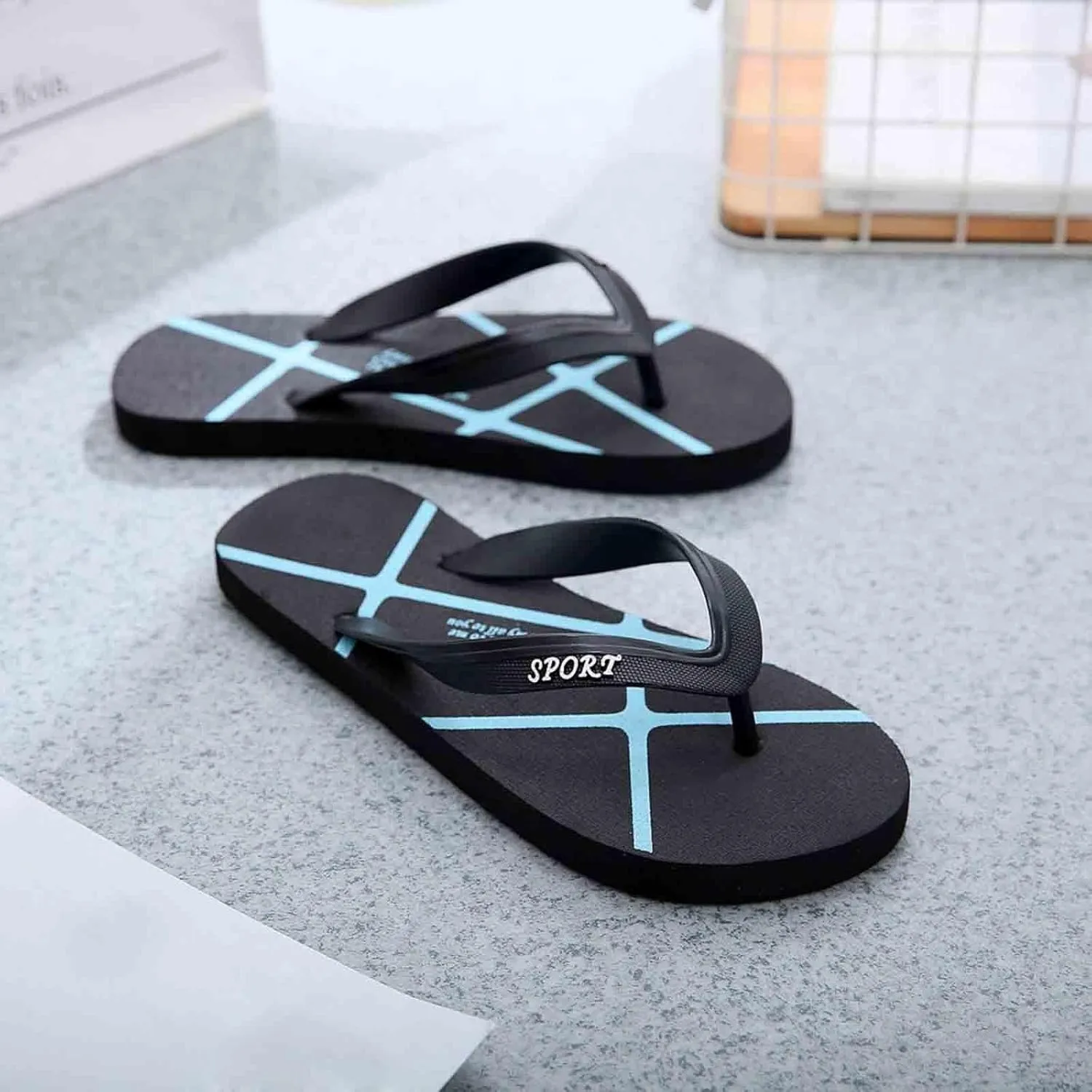 Thong Sandals Slippers for Beach Walking Mens Flip Flops Open Toe for Men for Summer Soft Footbed