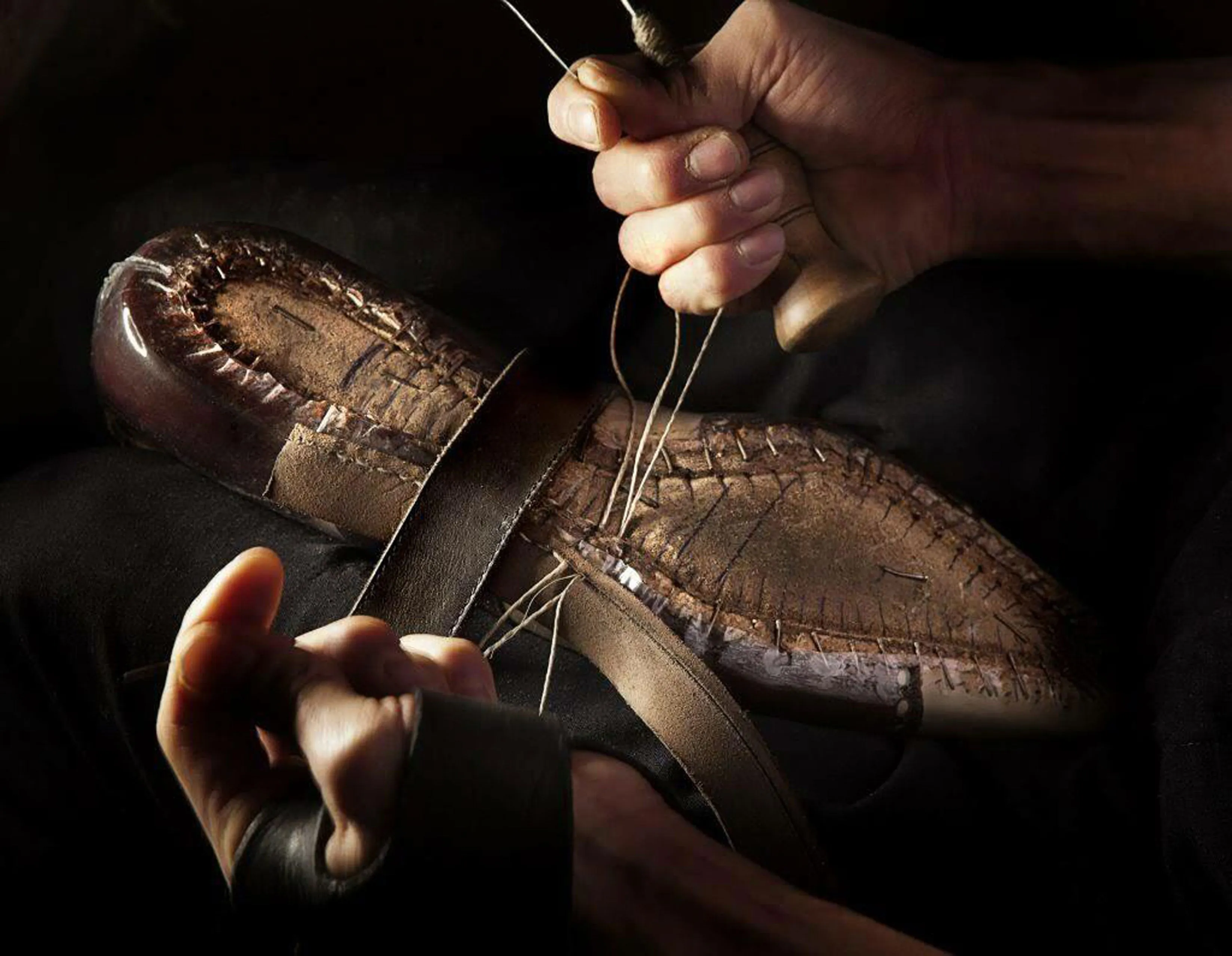 Three Tone Oxford Lace up Wingtip Brogue Shoe