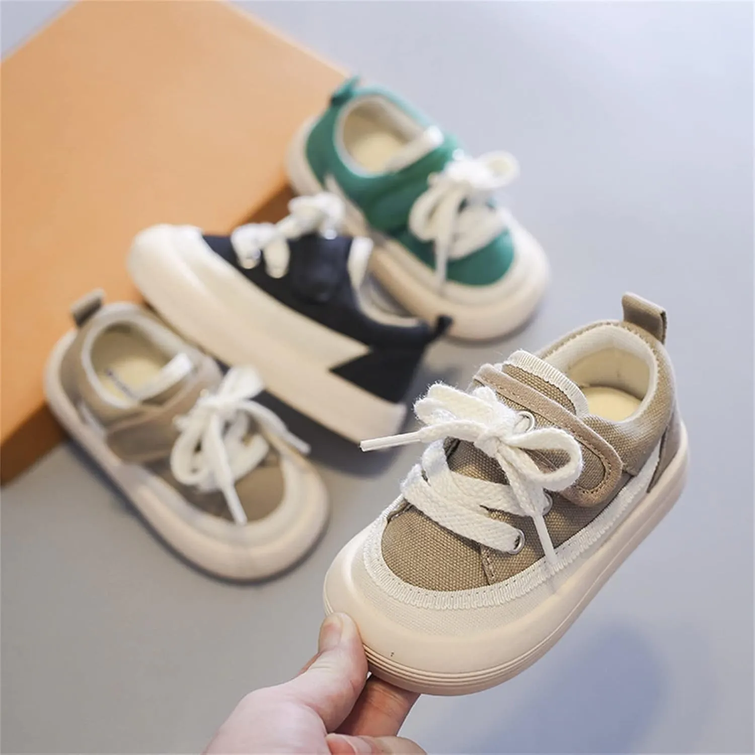 Toddler Baby Boys Lace Sneakers Flat Non Slip Lightweight Sport Shoes Outdoor Running First Walking Shoes for Kids