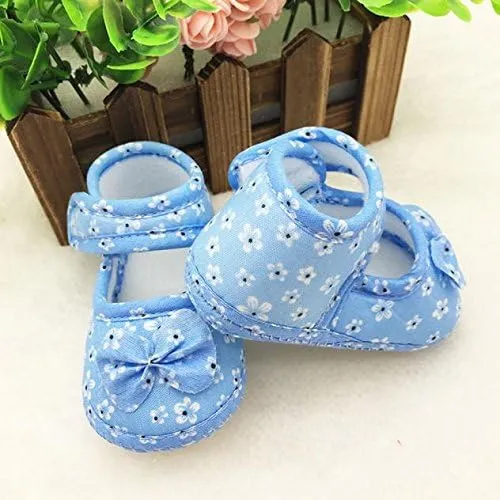 Toddler Canvas Slip on Shoes Baby Kids Bowknot Printing Shoes Cloth Baby Shoes Shoes Girls