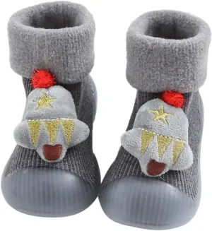 Toddler Girl Shoes,Christmas Baby Socks Shoes Children Winter Warm Cartoon Socks Shoes Floor Socks Baby Boots