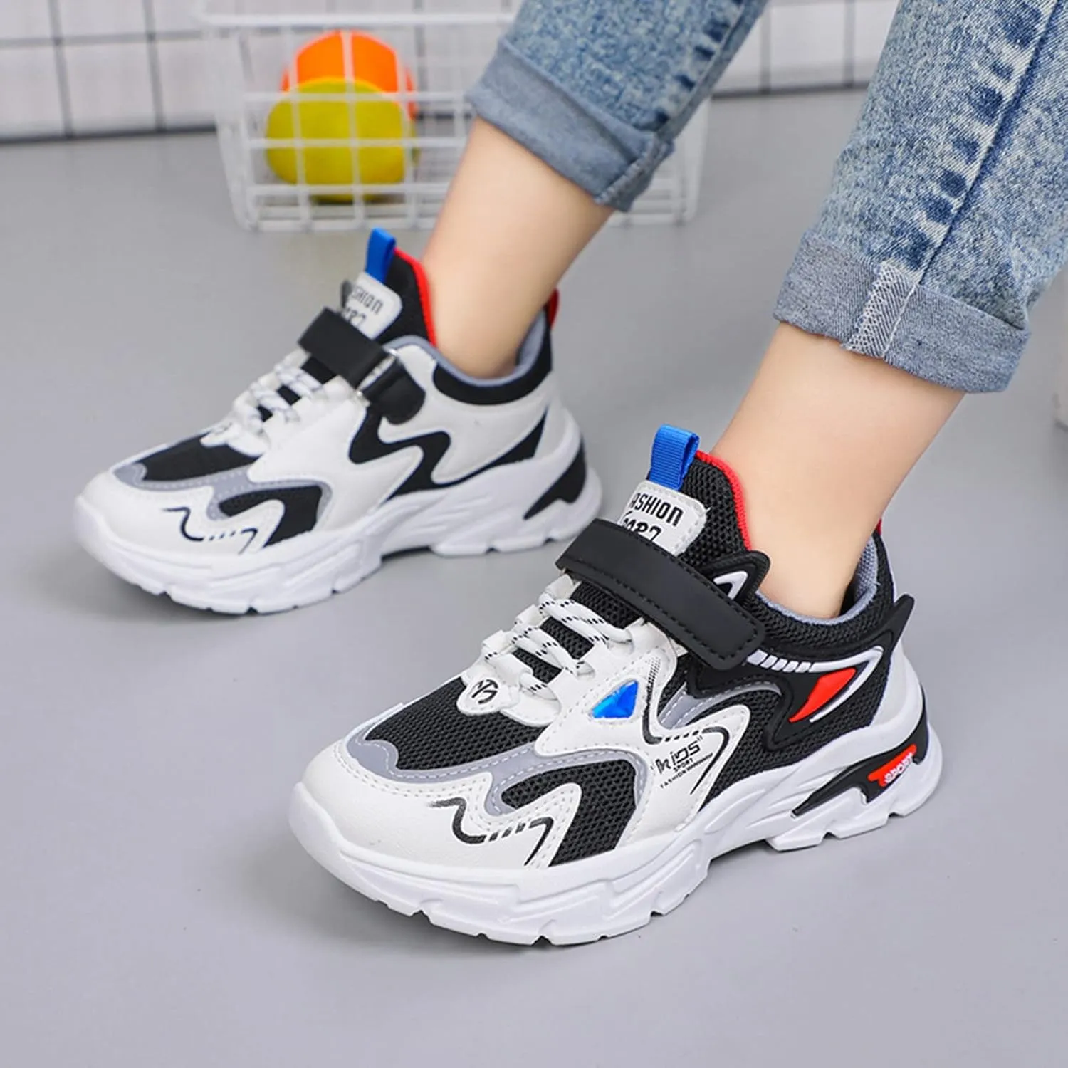 Toddler Kids Sports Sneaker for Boys and Girls Non Slip Lightweight Mesh Waterproof Shoes Walking Sports Casual Shoes