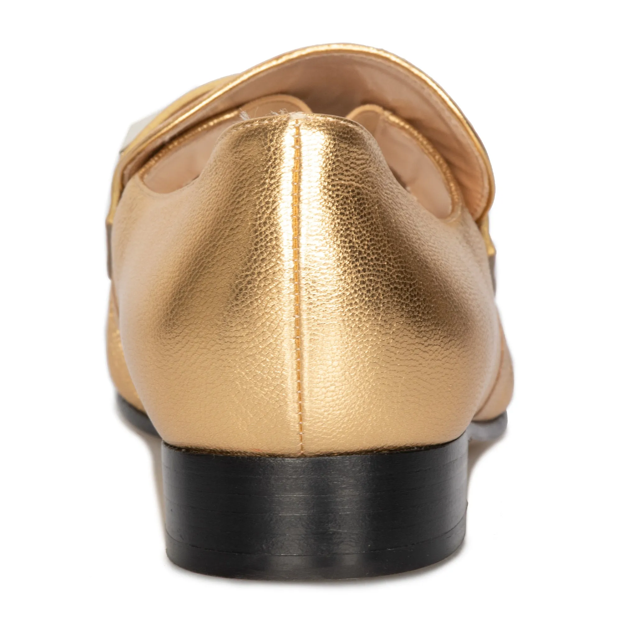 Valentino Macro Stud Loafers in Gold