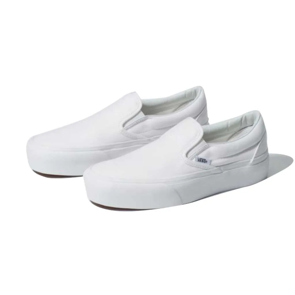 Vans Women's Classic Slip on Platform -True White