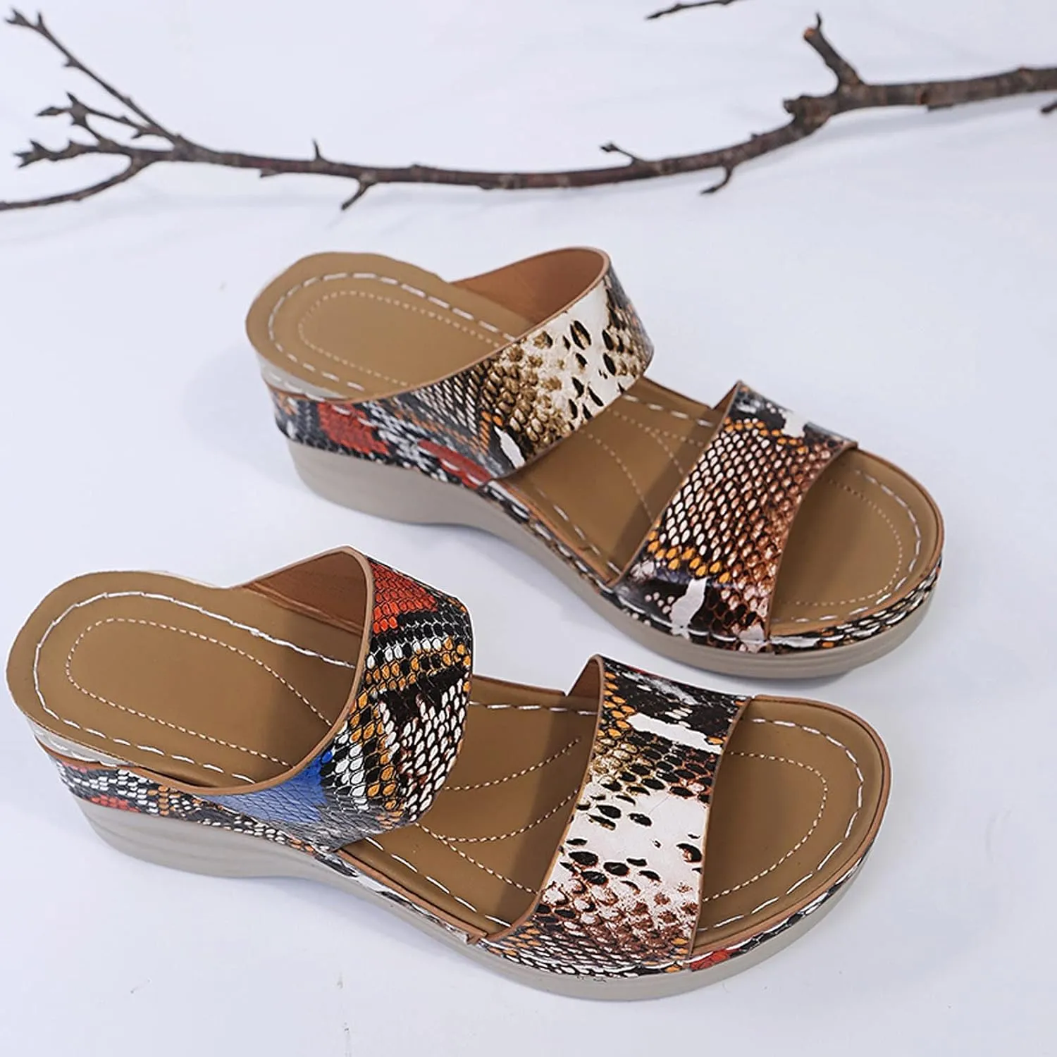 Walking Sandals Women, Womens Sandals Orthopedic Open Toe Sandals Retro Anti Slip Comfy Breathable Shoes