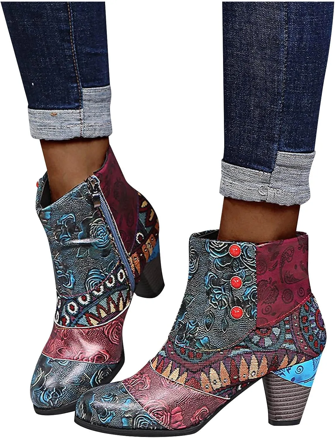 Wedge Ankle Boots Womens Western Booties Pointed Toe Ankle Boots Womens Heel Booties Women'S Ankle Boots & Booties Rhinestone Womens Booties Shoes Extra Wide Width