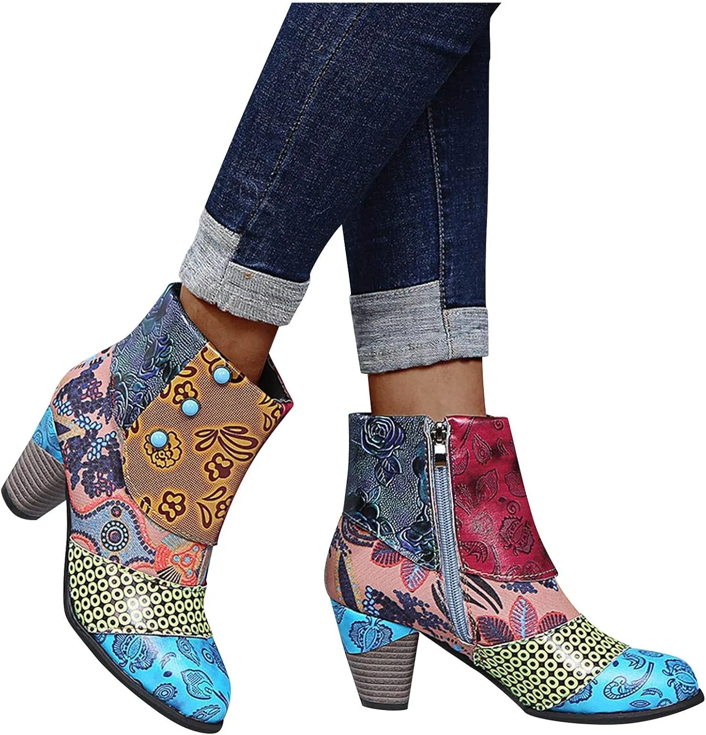 Wedge Ankle Boots Womens Western Booties Pointed Toe Ankle Boots Womens Heel Booties Women'S Ankle Boots & Booties Rhinestone Womens Booties Shoes Extra Wide Width