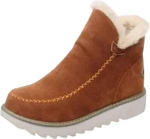 Wide Width Snow Boots Women 11 Women's Faux Fur Boot Furry Fluffy Short Snow Boot Mid-Calf Boots Fur Boots for Women Winter White Zapatos Para Invierno Mujer De Nieve Womens 9.5 Wide Winter Boots