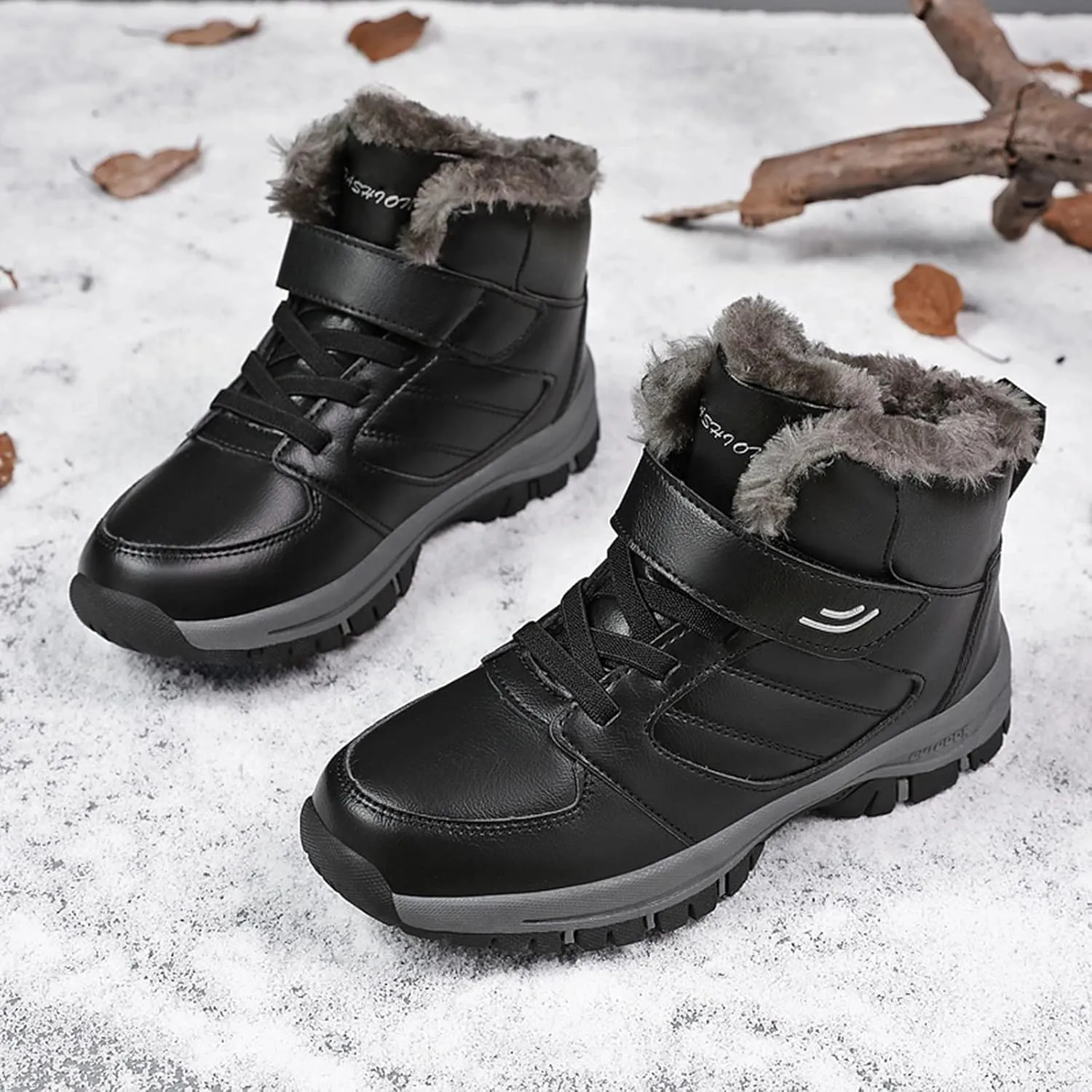 Winter Boots for Women Knee High Cowgirl Women Waterproof Hiking Winter Snow Boots Long Black Women's Boots Winter Slip on Womens Non Slip Ankle Snow Boots Botas Para Nieve Mujer 6.5