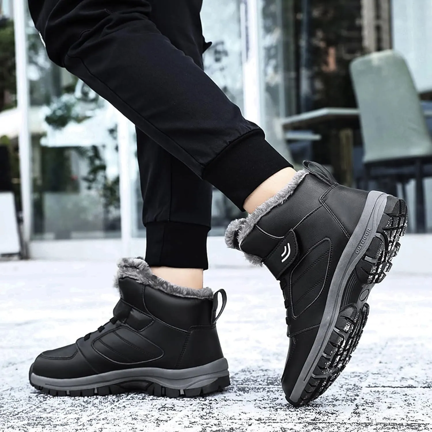 Winter Boots for Women Knee High Cowgirl Women Waterproof Hiking Winter Snow Boots Long Black Women's Boots Winter Slip on Womens Non Slip Ankle Snow Boots Botas Para Nieve Mujer 6.5