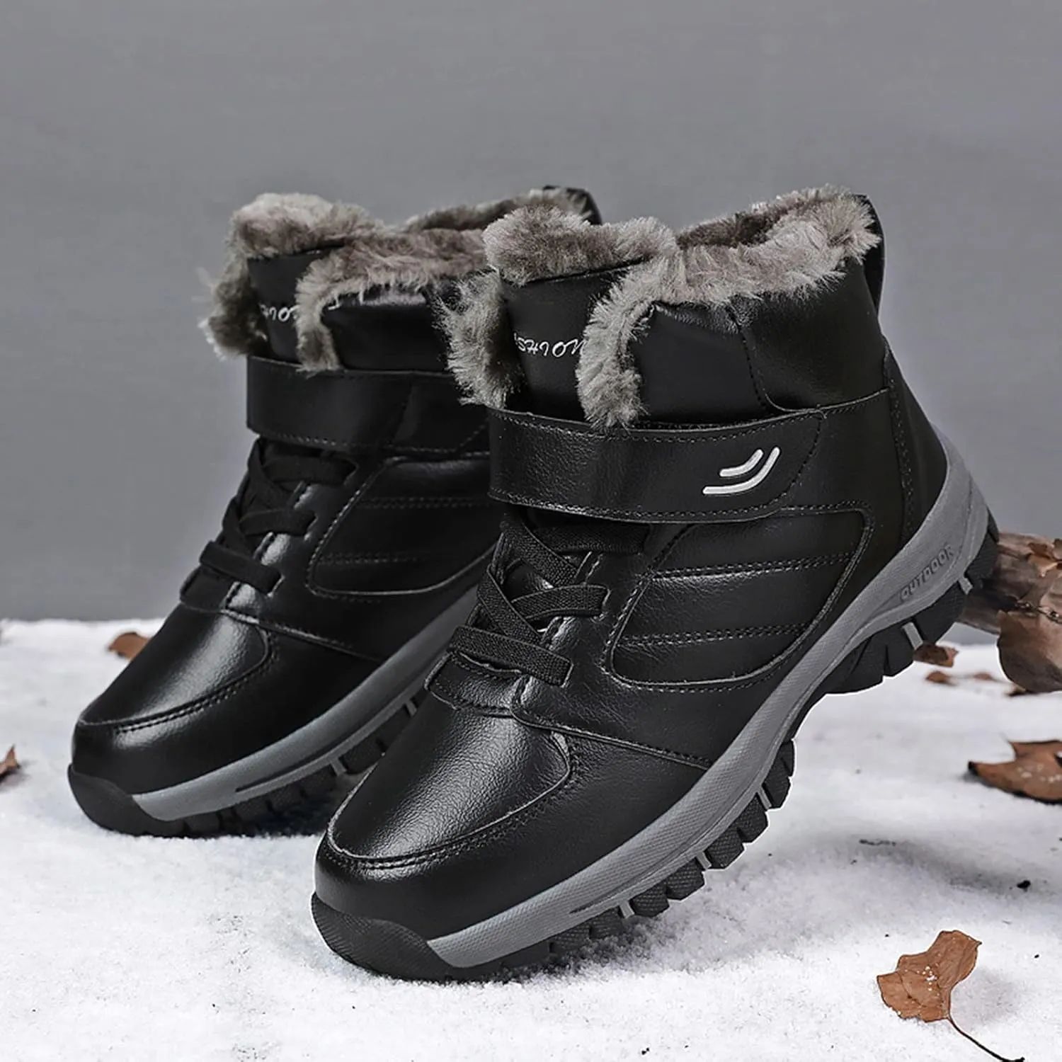 Winter Boots for Women Knee High Cowgirl Women Waterproof Hiking Winter Snow Boots Long Black Women's Boots Winter Slip on Womens Non Slip Ankle Snow Boots Botas Para Nieve Mujer 6.5