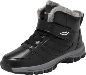 Winter Boots for Women Knee High Cowgirl Women Waterproof Hiking Winter Snow Boots Long Black Women's Boots Winter Slip on Womens Non Slip Ankle Snow Boots Botas Para Nieve Mujer 6.5