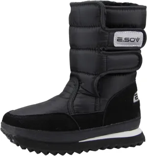 Winter Boots for Women Knee High Cowgirl Women's Winter Boots Waterproof Wide Width Winter Boots for Women Slip ons Zapatos De Nieve Snow Boots Wide Calf Women