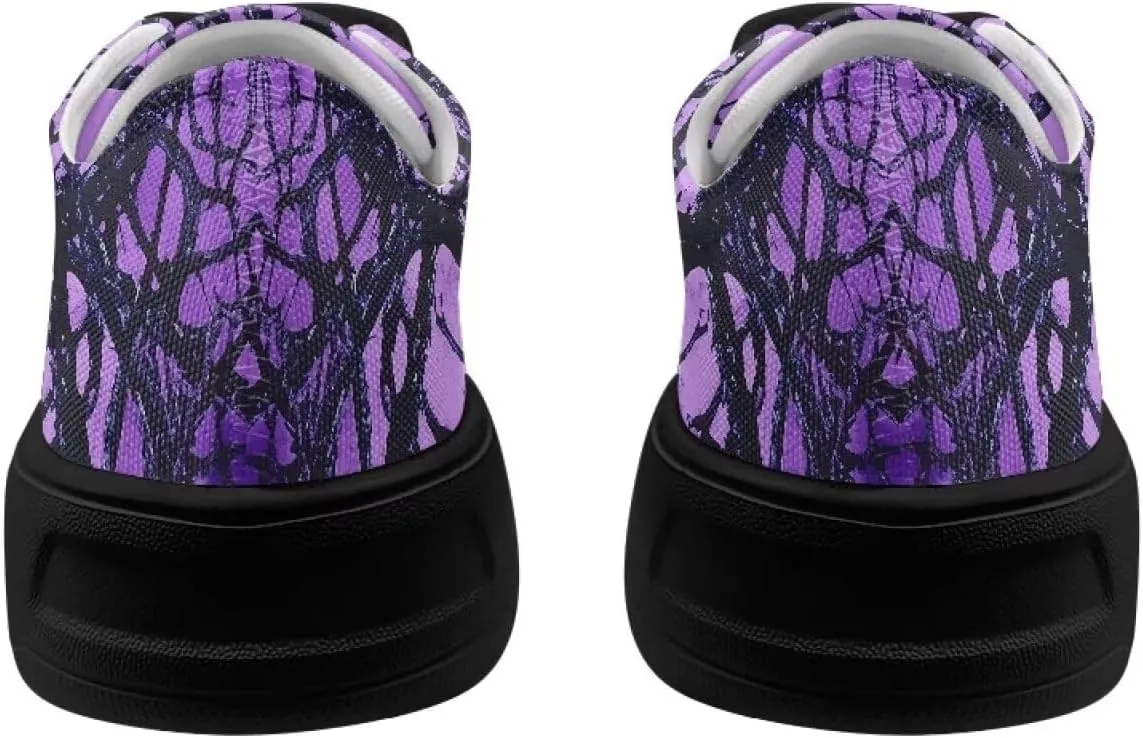 Women Classic Fashion Sneakers Lace Up Low Top Canvas Casual Sneakers Lightweight Breathable Comfort Wide Toe Shoes